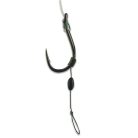 GTF Stiff Rig-Fluorocarbon Zsinór-Fonott Hajszálelőke-4-Es Szakállas Horog-2 Db