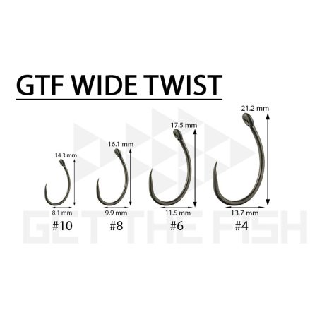 GTF Wide Twist Kombi Rig-Fluorocarbon Zsinór+Fonott Zsinór-Több Változatban-2 Db