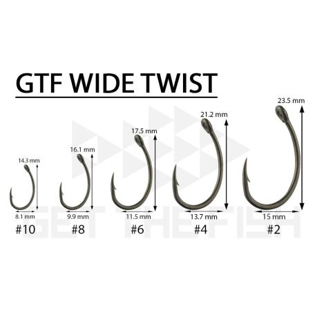 GTF Wide Twist Pva Rig-Fonott Zsinór-4-Es Szakáll Nélküli Horog-2 Db