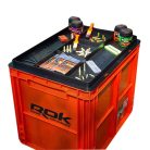 Horgász Tároló Doboz-(Rekesz+Fedél)-40x30x32cm--Narancssárga